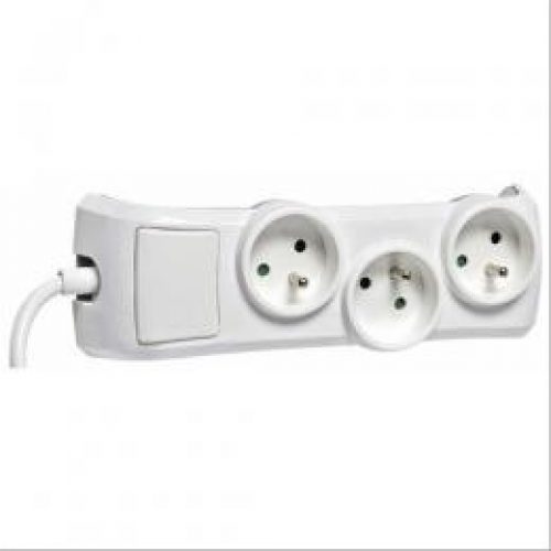 Bloc multiprises standard cordon 1,5m sans interrupteur 3x2P+T – Ebenoid