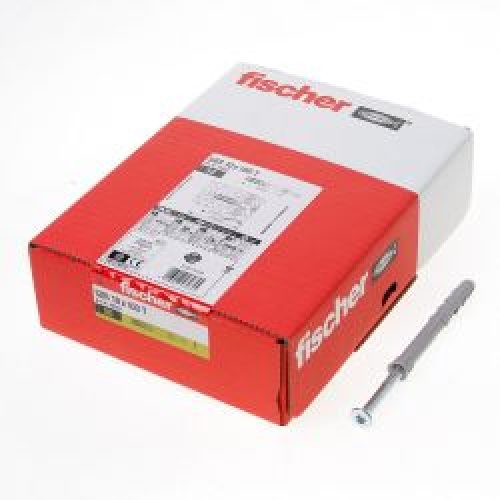 Boite De 50 Chevilles Rallongees Sxr 10X100 T Fischer 46264 Avec Vis Tete Fraisee En Acier Electrozingue