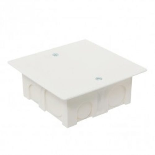 Boite d’encastrement de maçonnerie avec couvercle 90×90/P40 blanc