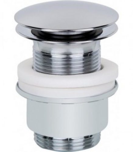 Bonde a clicquer plaque chromée 63 L 70-85 mm sans trop plein