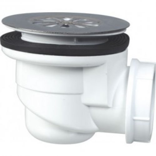 Bonde de douche à grille inox 60 mm pour receveur en grès