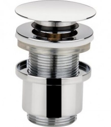 Bonde de lavabo « Klicker » 1&Prime;1/4 laiton chromé, sans trop-plein bouchon excentrique 64mm