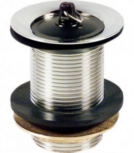 Bonde de vidage 1 1/4&Prime; x 60 mm laiton chrome avec trop-plein avec bouchon