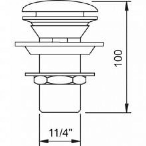 Bonde de vidage avec trop-plein VELA