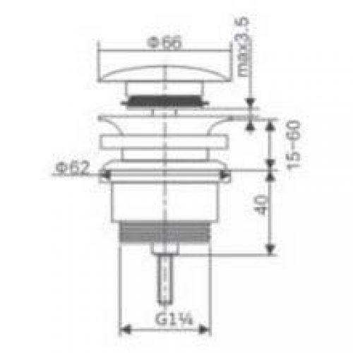 Bonde de vidage blanc brillant Imex