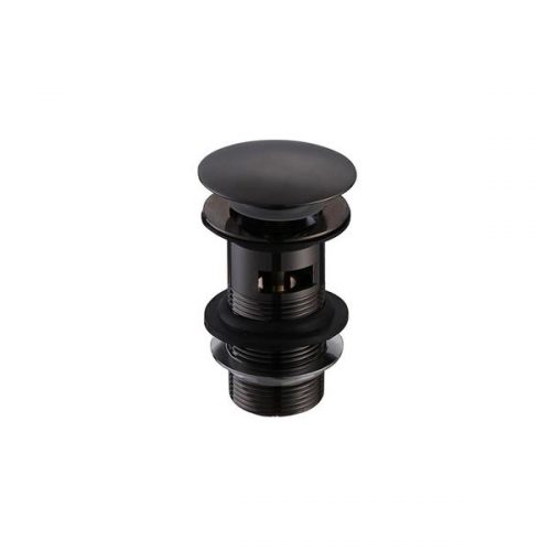 Bonde lavabo noir mat pour vasques avec trop-plein