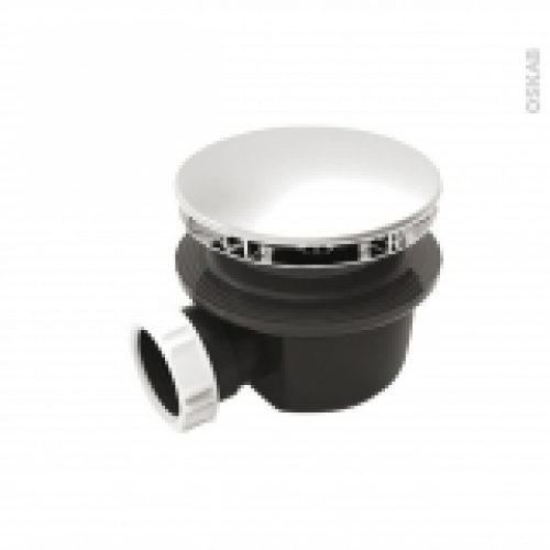 Bonde Receveur De Douche Extra Plate Sortie Horizontale Capot Abs Chrome Diam 90 Valentin