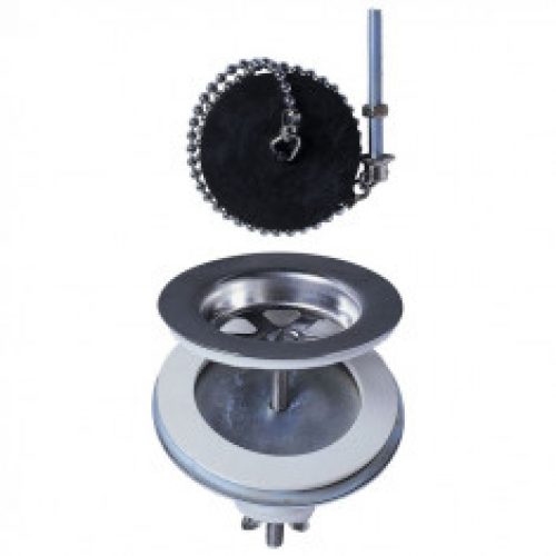 Bonde évier Ø60 mm à plateau en laiton pour évier 2 bacs communicants – Wirquin Pro 30720439