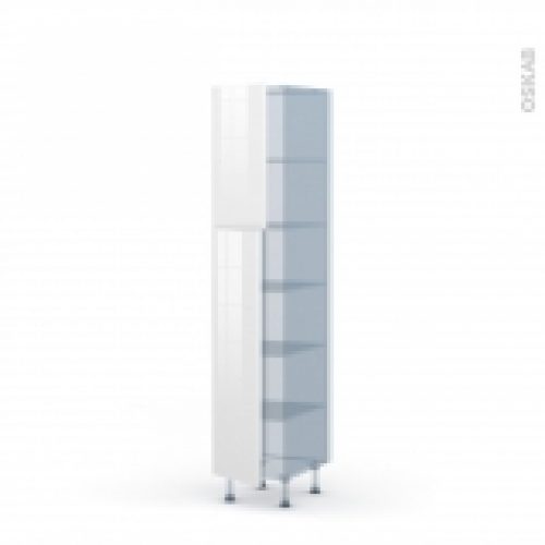 Bora Blanc Kit Renovation 18 Armoire Etagere N1926 2 Portes L40Xh195Xp60