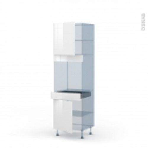 Bora Blanc Kit Renovation 18 Colonne Four N1616 2 Portes 1 Tiroir L60Xh195Xp60