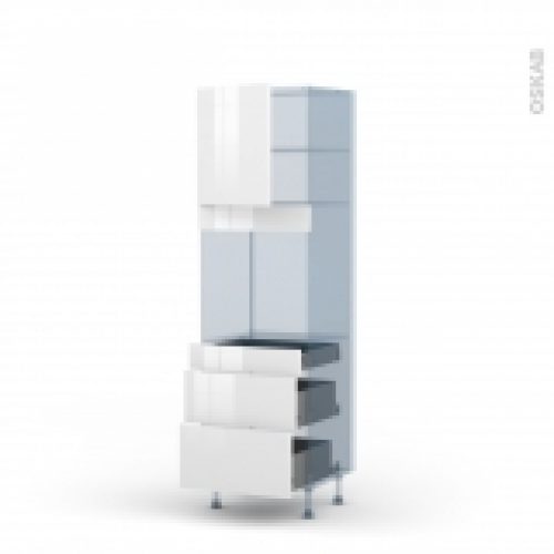 Bora Blanc Kit Renovation 18 Colonne Four N1658 1 Porte 3 Tiroirs L60Xh195Xp60