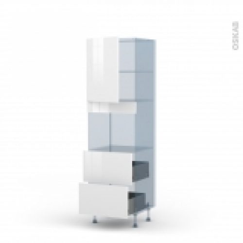 Bora Blanc Kit Renovation 18 Colonne Four Niche 45 N2157 1 Porte 2 Casseroliers L60Xh195Xp60