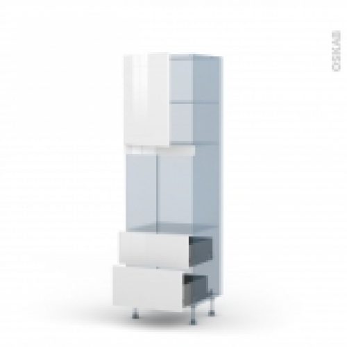 Bora Blanc Kit Renovation 18 Colonne Four Niche 60 N2158 1 Porte 2 Casseroliers L60Xh195Xp60