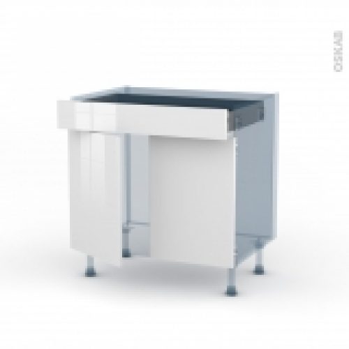 Bora Blanc Kit Renovation 18 Meuble Bas Cuisine 2 Portes 1 Tiroir L80Xh70Xp60
