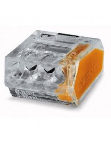 Bornes WAGO 3 entrées (1-2.5mm) OR boite de 100 pièces