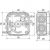 Boîte carrée 10 embouts à entrée directe Plexo 130x130x74mm