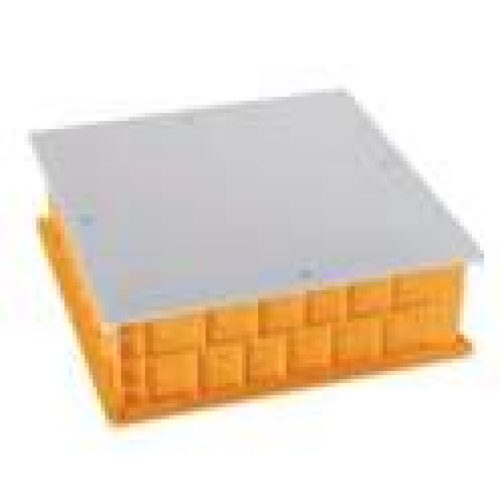 Boîte de dérivation jaune pour comble – 300x300x95 mm