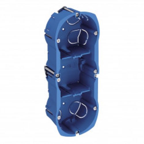 Boîte d’encastrement 3 postes Ø67x40mm – vertical entraxe 57mm – ALB71337