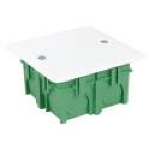 Boîte à encastrer avec couvercle 75x75x40mm verte