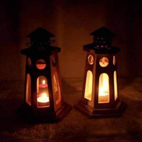 Bougeoir Candélabre, Chandelier en Bois, style romantique pour décoration de la maison