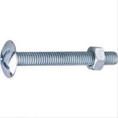 Boulon poêlier, tête large ronde 8×25 – boîte de 100