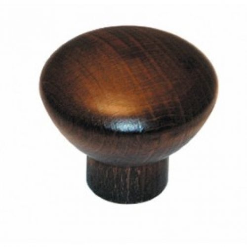 Bouton de meuble rond « aspect wengué »