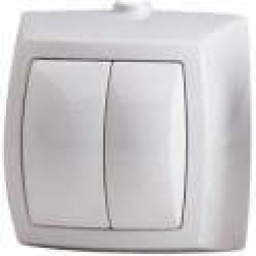 Bouton pneumatique double touche apparent