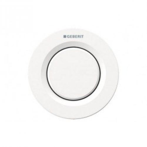 Bouton-poussoir blanc pour rinçage 1 touche – deux finitions