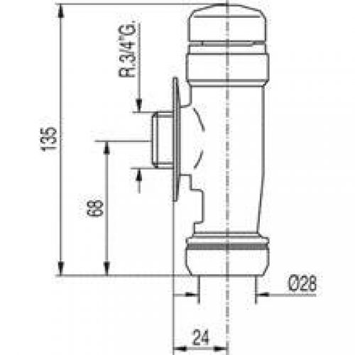 Bouton-poussoir chronométré pour WC TRES