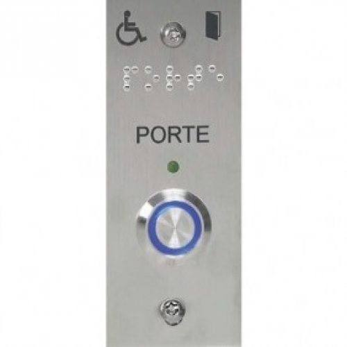 Bouton poussoir inox – marquage en braille – contrôle d&rsquo;accès