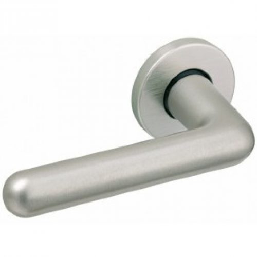 Béquilles doubles Golf sur rosaces, aspect inox