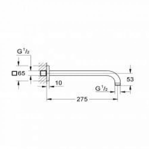 Bras de douche 27,5 cm Grohe Rainshower
