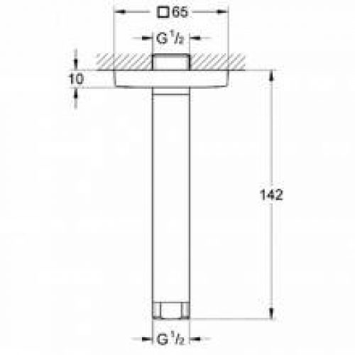 Bras de douche de plafond 15,1 cm Grohe Rainshower