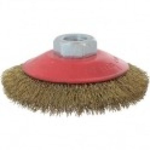 Brosse cuvette fils acier laitonné ondulés – 90 m14 v/g – SCID