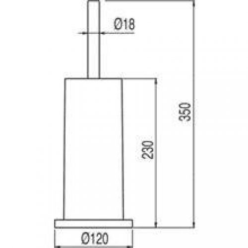 Brosse WC de sol MAX-TRES