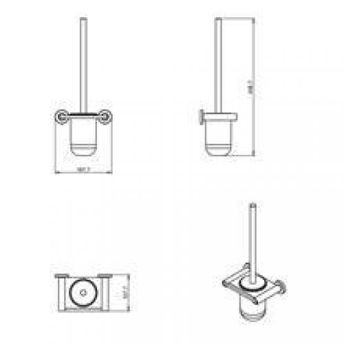 Brosse WC murale en verre Architecte COSMIC