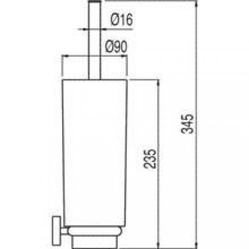 Brosse WC murale MAX-TRES