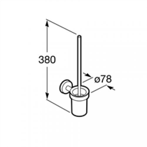 Brosse WC murale Twin Roca