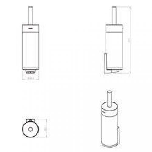 Brosse WC mur/sol Minimalisme COSMIC