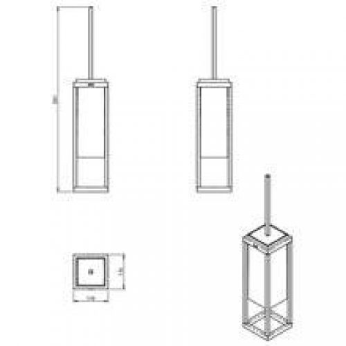 Brosse WC sol blanc The Grid COSMIC