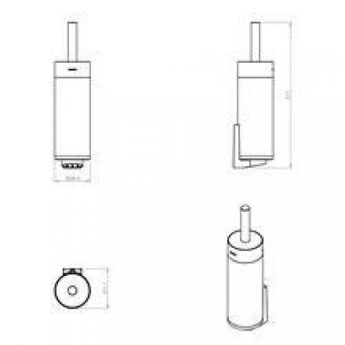 Brosse WC suspendue Black COSMIC