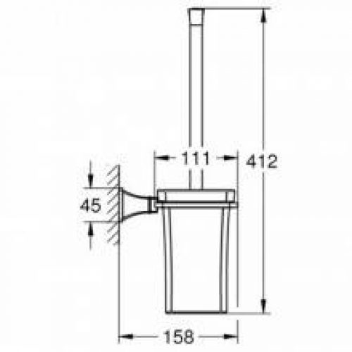 Brosse WC suspendue Grohe Grandera