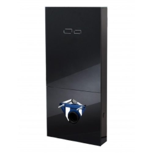 Bâti-support digital en verre noir avec…