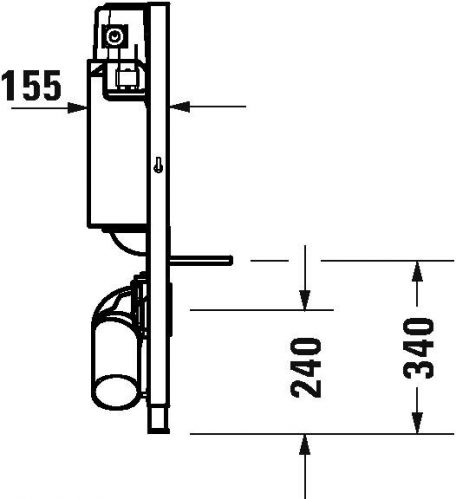 Bâti-support Duravit DuraSystem Installation pour WC Gris Métallique WD1007000000