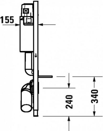 Bâti-support Duravit DuraSystem Installation pour WC Gris Métallique WD1009000000
