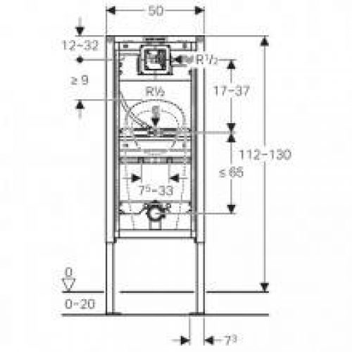 Bâti-support Geberit Duofix pour urinoir