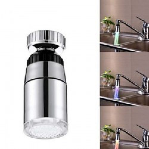 Buse de robinet pour évier cuisine avec changement de couleur et adaptateur universel