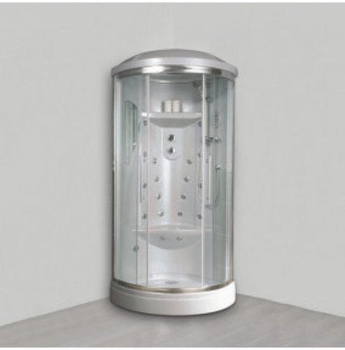 CABINE BOX DE DOUCHE SEMI-CIRCULAIRE 90 CM AVEC HYDROMASSAGE IRIDE