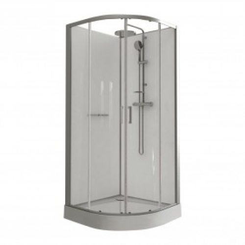 Cabine de douche – 90 x 90 cm arrondie portes coulissantes – Kara