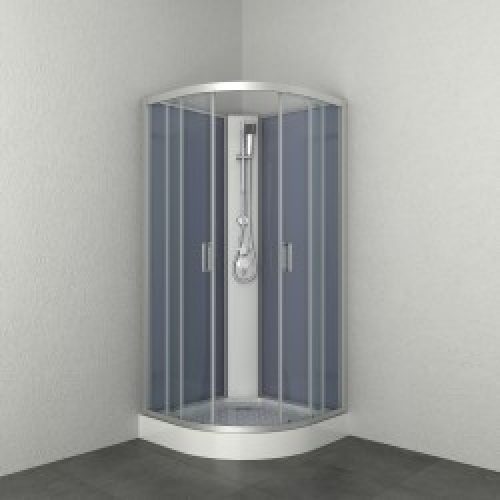 Cabine de douche complète – 1/4 cercle – 90 x 90 x 205 cm – Happy – ALLIBERT